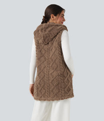 Hooded Casual Sherpa Vest