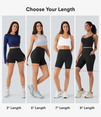 Halara UltraSculpt™ High Waisted Scrunch Butt Lifting Tummy Control Side Pocket Shaping Workout Biker Shorts 9''