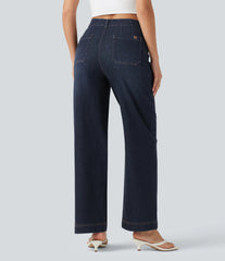 Halara Flex™ High Waisted Straight Leg Casual Jeans with Pockets