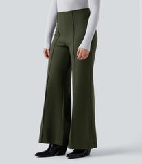 Halara Flex™ Wear-Resistant High Waisted Ponte Roma Work Baggy Flare Pants