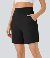 SoftlyZero™ Airy High Waisted Pockets InstantCool Yoga Shorts 7''-UPF50+