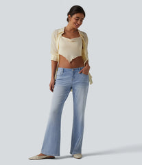 Halara Flex™ Low Rise Straight Leg Casual Jeans with Pockets