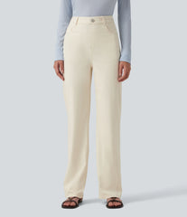 Halara Flex™ High Waisted Casual Straight Leg Jeans with Pockets