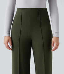 Halara Flex™ Wear-Resistant High Waisted Ponte Roma Work Baggy Flare Pants