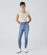 Halara Flex™ Mid Rise Pull On Pockets Casual Skinny Jeans