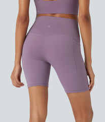 Halara UltraSculpt™ Cool Quick Dry High Waisted Tummy Control Hiking Biker Shorts 7'' with Pockets-UPF 50+
