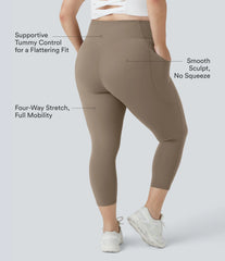 Halara UltraSculpt™ High Waisted Pocket Plus Size Shaping Training Capri Leggings