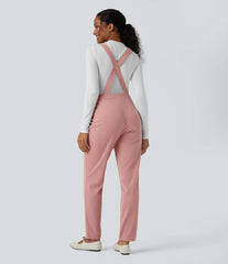 Waffle Casual Overalls with Pockets