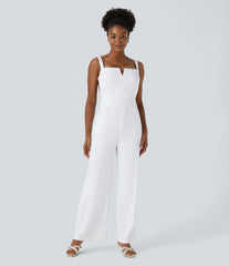 SoftlyZero™ Airy Tie Pocket InstantCool Jumpsuit-UPF50+