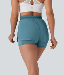 Breezeful™ Mid Rise 2-in-1 Pockets Quick Dry Running Shorts