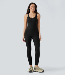 Halara UltraSculpt™ Sleeveless Scoop Back Tummy Control Workout Skinny Jumpsuit