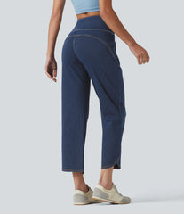 Halara Flex™ High Waisted Tummy Control Curved Hem Skinny Casual 7/8 Jeans with Pockets