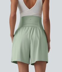 Softlyzero™ Airy Super High Waisted 2-in-1 InstantCool Yoga Maternity Shorts 7'' with Pockets