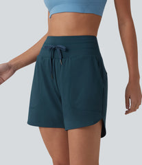SoftlyZero™ Airy High Waisted Drawstring 2-in-1 InstantCool Running Shorts with Pockets