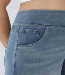 Halara Flex™ High Waisted Pockets Baggy Wide Leg Washed Casual Plus Size Jeans