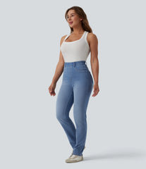 Halara Flex™ High Waisted Tummy Control Casual Jeans with Pockets