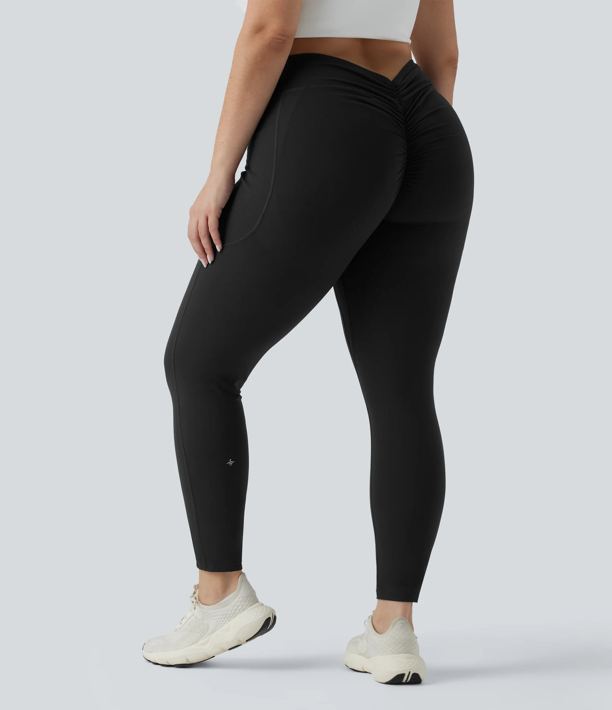 Plus Size Halara UltraSculpt™ High Waisted Tummy Control Butt Lifting Ruched Yoga Leggings with Pockets
