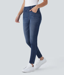 Halara Flex™ Mid Rise Pull On Pockets Casual Skinny Jeans