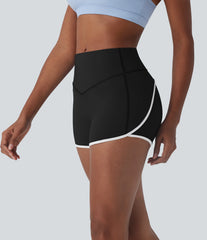 SoftlyZero™ Airy Mid Rise Tummy Control Color Block InstantCool Yoga Biker Shorts 3''-UPF50+