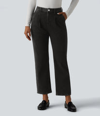 Halara Flex™ High Waisted 7/8 Casual Straight Leg Jeans with pockets