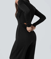 Tube Pocket Wide Leg Jumpsuit-Easy Peezy
