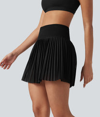 OneForm Seamless Flow High Waisted 2-in-1 Pleated Mini Tennis Skirt with Pockets