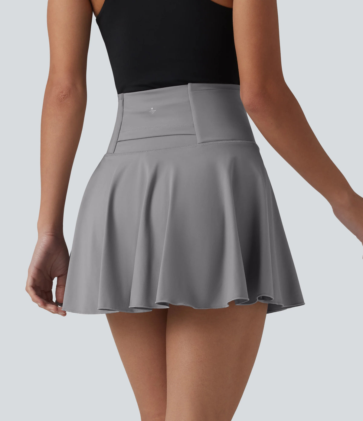 SoftlyZero™ Airy High Waisted 2-in-1 InstantCool Flare Mini Tennis Skirt with Pockets-UPF50+
