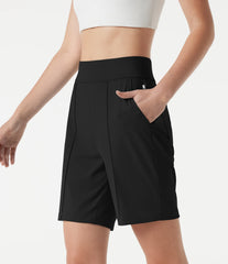 High Waisted Quick Dry Golf Shorts with Pockets 7''-Golf Tee-UPF40+