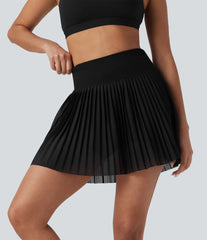 OneForm Seamless Flow High Waisted 2-in-1 Pleated Mini Tennis Skirt with Pockets