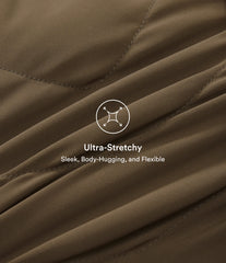 PuffFlex Removable Hood Shirred Casual Padded Jacket with Pockets