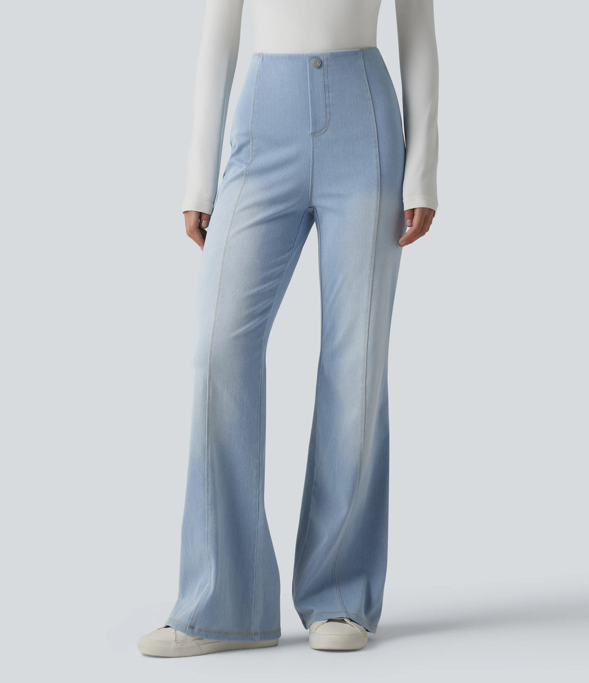 Halara Flex™  High Waisted Tummy Control Casual Flare Jeans with Pockets