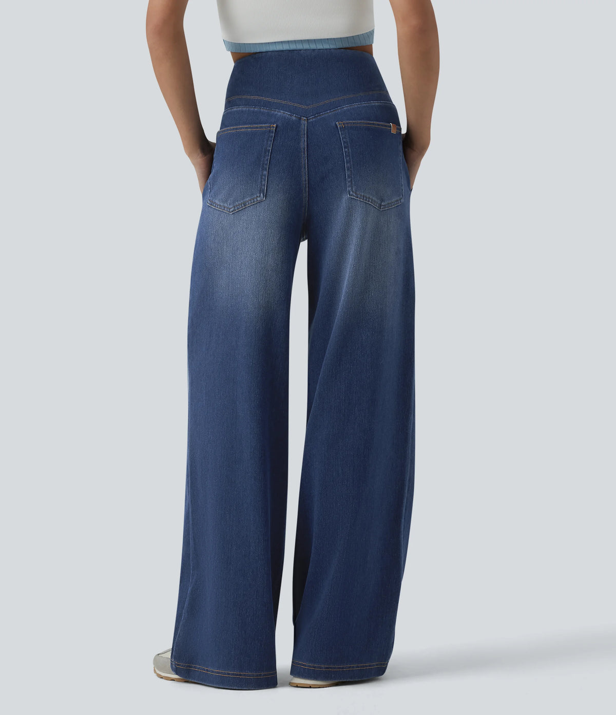 Halara Flex™ High Waisted Tummy Control Casual Baggy Jeans with Pockets