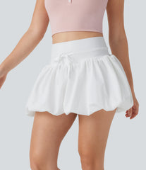 High Waisted Drawstring Casual Bubble Shorts with Pockets