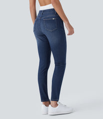 Halara Flex™ Mid Rise Pull On Pockets Casual Skinny Jeans