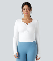 SoftlyZero™ Plush Long Sleeve Thumb Hole Yoga Sports Tops