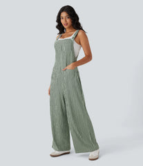 Pockets Casual Overalls