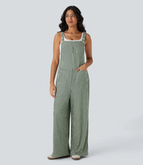 Pockets Casual Overalls