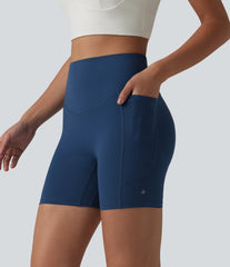 Halara UltraSculpt™ High Waisted Tummy Control Butt Lifting Workout Biker Shorts 5'' with Pockets