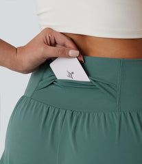 SoftlyZero™ Airy High Waisted Tummy Control 2-in-1 InstantCool Workout Shorts 5'' with Pockets