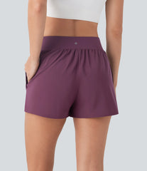 Breezeful™ Mid Rise Pocket Wrapped Quick Dry Yoga Skort