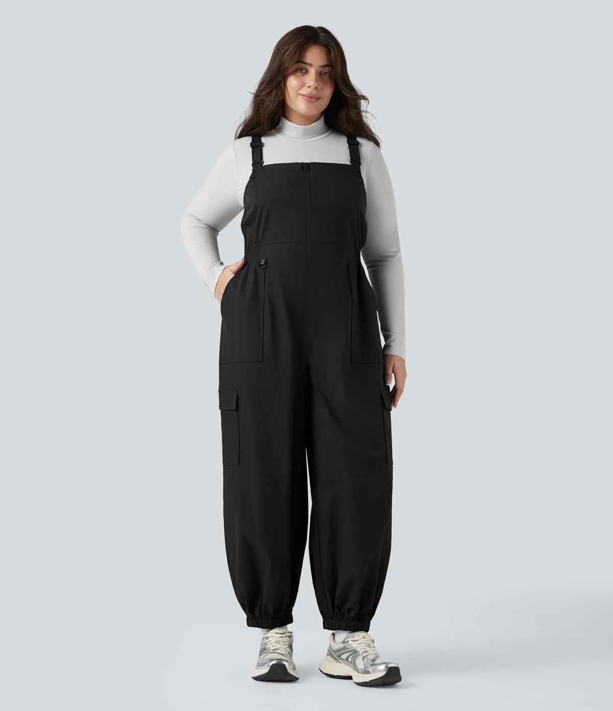 Water Repellent Wear-Resistant Zipper Pockets Hiking Plus Size Overalls