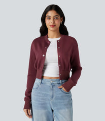 SpacerTek™ Baseball Collar Long Sleeve Causal Jacket