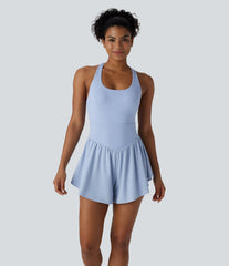 Breezeful™ Corset Tummy Control 2-in-1 Pocket Flowy Quick Dry Tennis Jumpsuit
