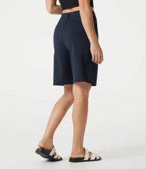 DayStretch High Waisted Work Bermuda Shorts with Pockets