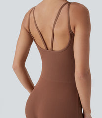 OneForm Seamless Flow U Neck Flare Yoga Jumpsuit