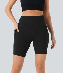 SoftlyZero™ High Waisted Double Pockets Yoga Biker Shorts 7''-UPF50+
