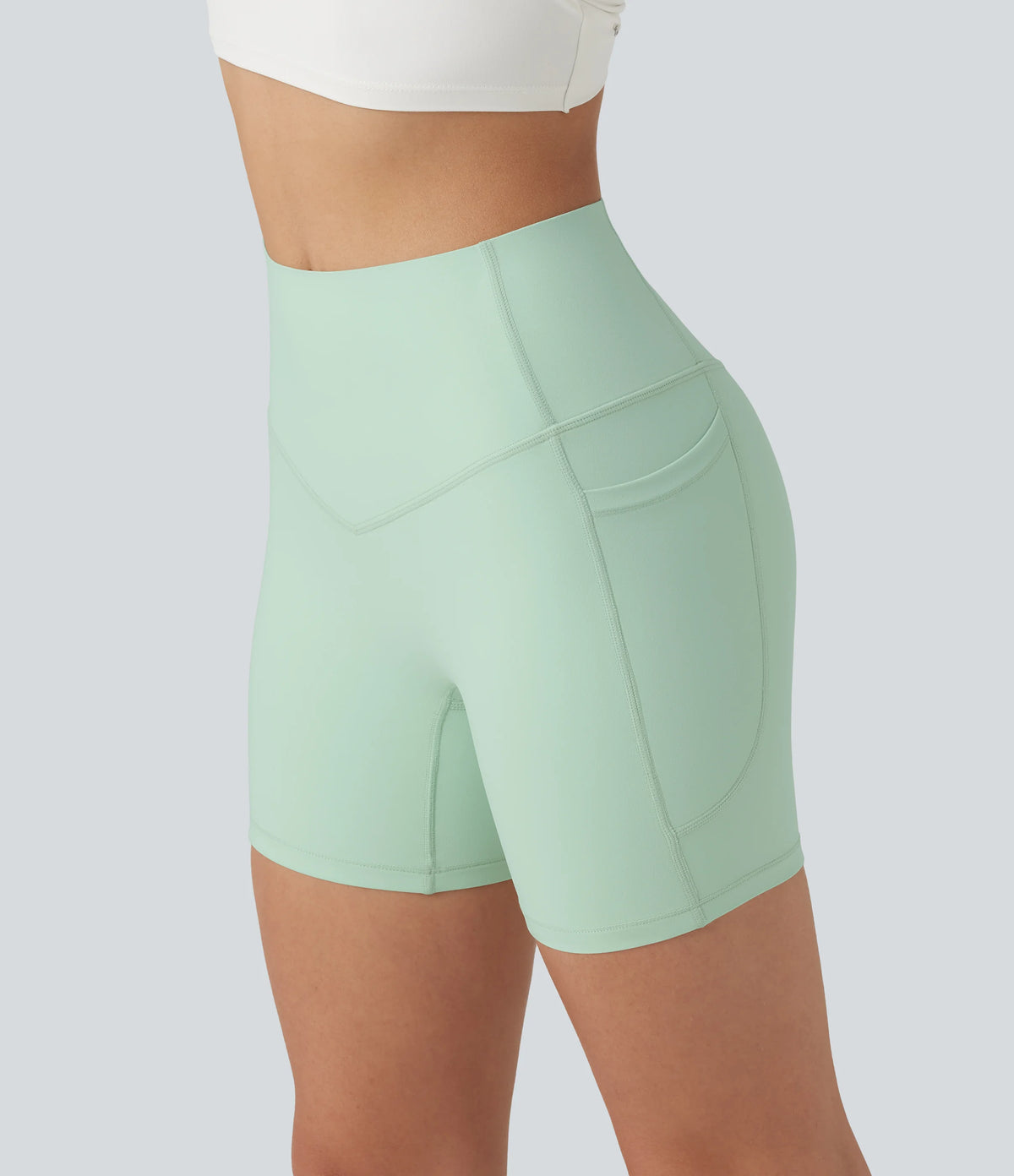 Halara UltraSculpt™ High Waisted Tummy Control Shaping Training Biker Shorts 5'' with Pockets