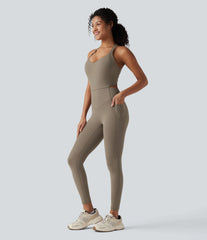 Halara UltraSculpt™ Tummy Control Training Jumpsuit with Pockets-Easy Peezy Edition DD-F Cups