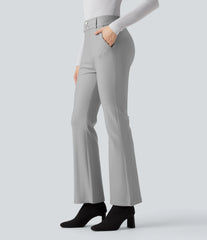 High Waisted Work Bootcut Pants with Pockets