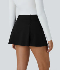 High Waisted 2-in-1 Pocket Micro Mini Casual Skirt